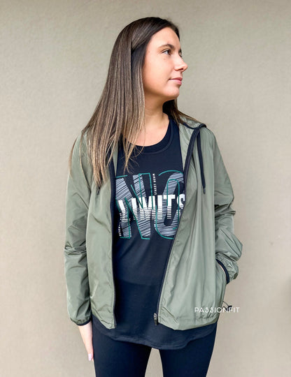 Parker verde tropa frente aberta de fecho e carapuz 