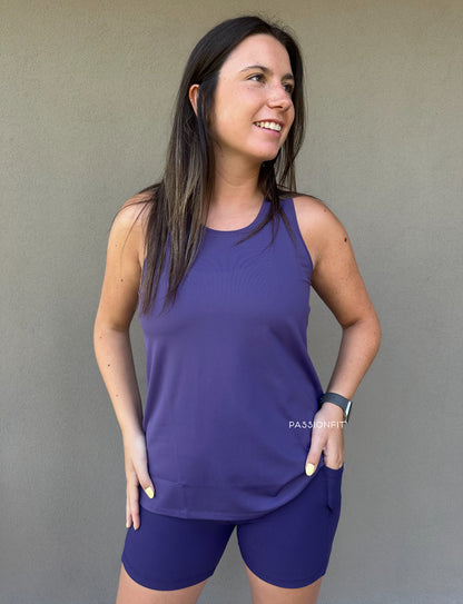 Top Work Fitness_roxo alça nadador frente